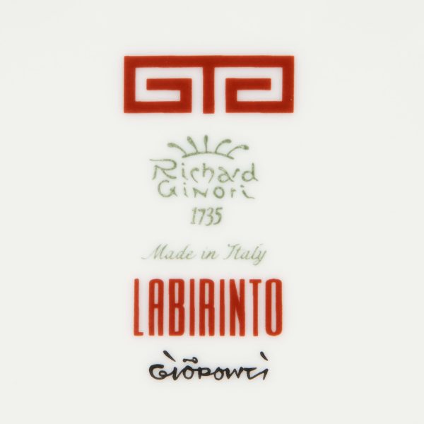 Ginori1735 Scarlet Labyrinth Bread Plate