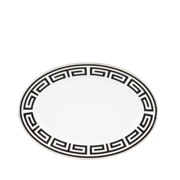 Oval Tray Labirinto Ginori1735 Black