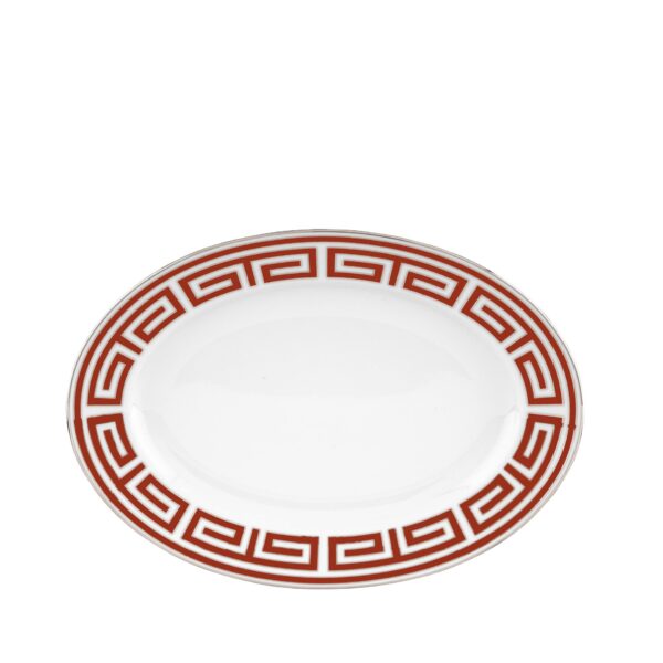 Oval Tray Labirinto Ginori1735 Scarlatto