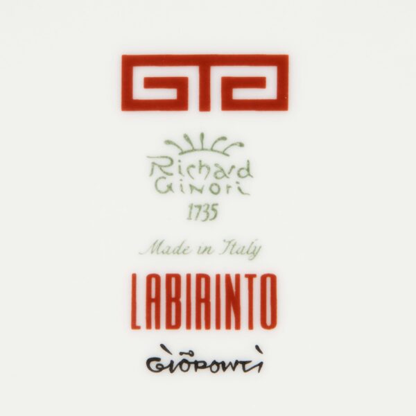 Oval Tray Labirinto Ginori1735 Scarlatto