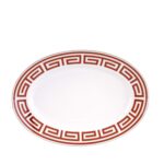 Large Oval Tray Labirinto Ginori1735 Scarlatto