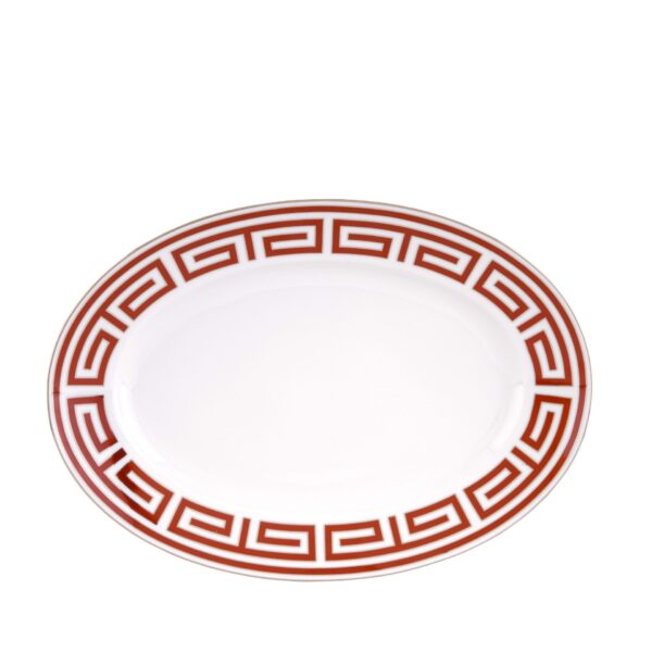 Large Oval Tray Labirinto Ginori1735 Scarlatto