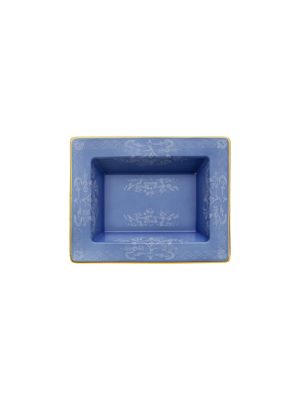 Piatto svuota tasche rettangolare Pervinca Oriente Italiano,15x19 cm