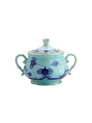 Sugar bowl with lid for 6 Iris Oriente Italiano