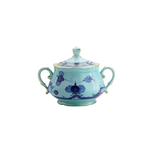 Sugar bowl with lid for 6 Iris Oriente Italiano