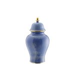 Vaso potiche con coperchio Pervinca Oriente Italiano,31 cm