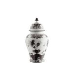 Vaso potiche con coperchio Albus Oriente Italiano,31 cm
