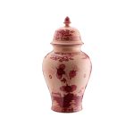 Potiche vase with lid Vermiglio Oriente Italiano, 38 cm
