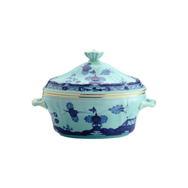 Oval soup tureen Iris Oriente Italiano