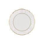 Piatto Piano Porcellana Ornato doppio filo Oro