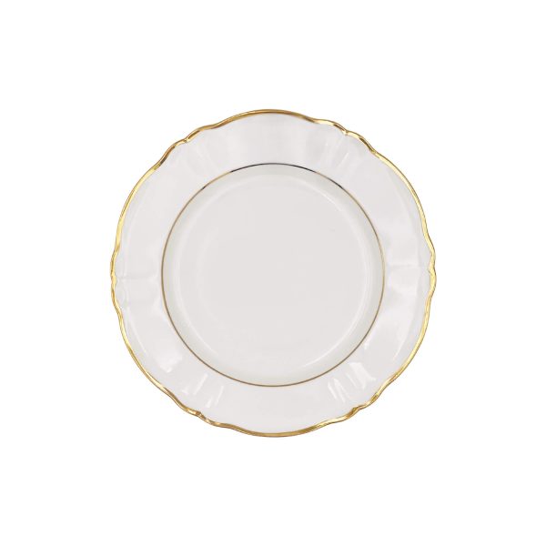 Piatto Piano Porcellana Ornato doppio filo Oro
