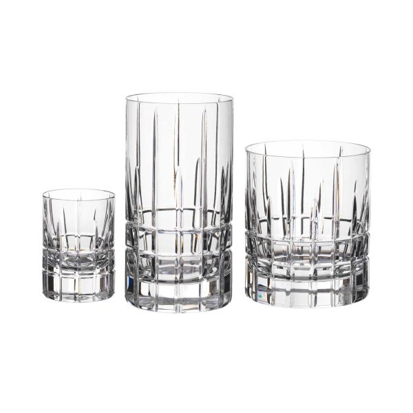 Beverage glass, double cut