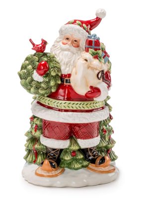 Scatola Babbo Natale Porcellana