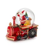 Carillon Babbo Natale con Locomotiva a vapore