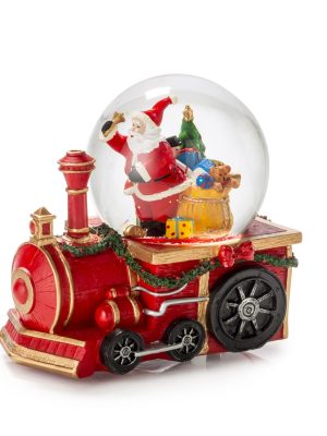 Carillon Babbo Natale con Locomotiva a vapore