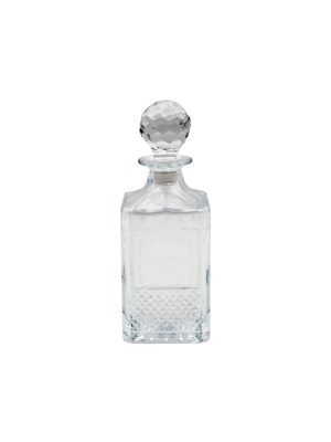 Crystal Bottle with Diamonds and Leaves
