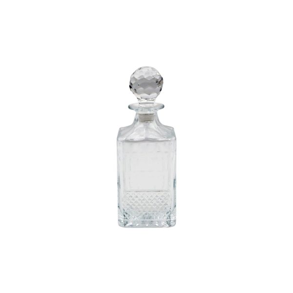 Crystal Bottle with Diamonds and Leaves