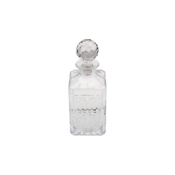 Crystal Bottle with Diamonds and Leaves
