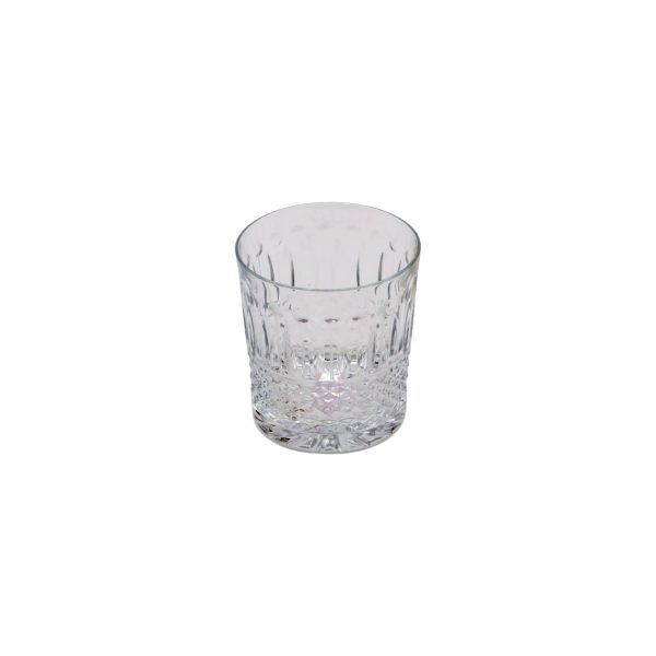 Crystal Whisky Glass with Diamonds and Leaves