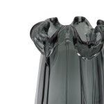 Handmade transparent and smoked Crystal vase.