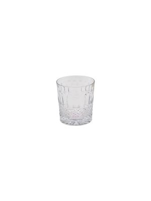 Crystal Liquor Glass with Diamonds and Leaves