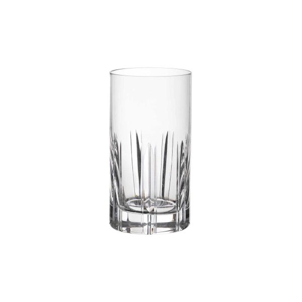 Beverage glass, vertical cut