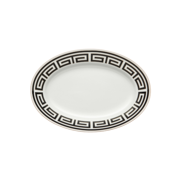 Oval Tray Labirinto Ginori1735 Black