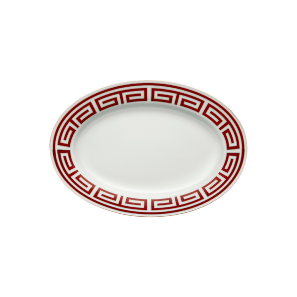Oval Tray Labirinto Ginori1735 Scarlatto