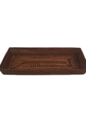Vassoio Rettangolare In Rattan