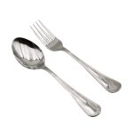 English Silver Alloy Serving Pair