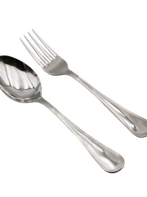 English Silver Alloy Serving Pair