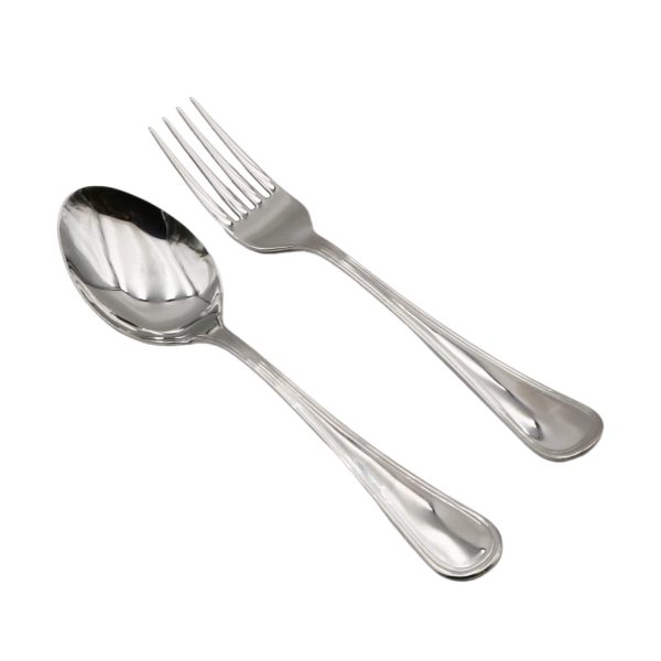 English Silver Alloy Serving Pair