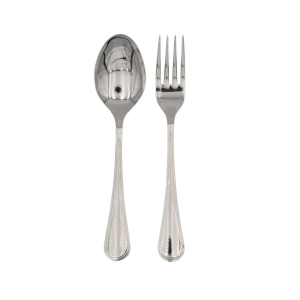 English Silver Alloy Serving Pair