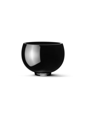Ilse bowl - black glass, medium size