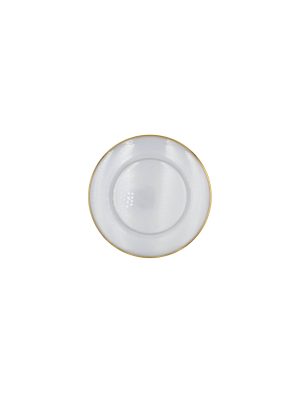 Piatto Pane Cristallo Filo Oro 24k