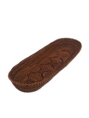 Vassoio Ovale In Rattan
