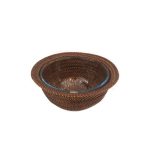 Rattan and Pyrex Crystal Salad Bowl