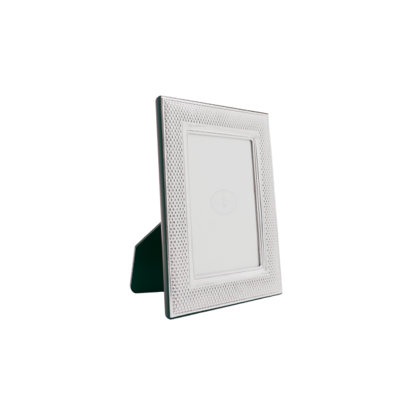 Cornice in Silver Plated Intrecciato