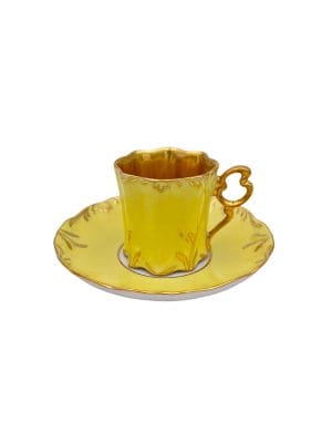 Yellow Baroque Coffee Cup