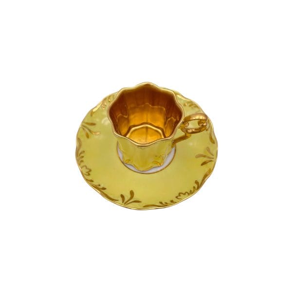 Yellow Baroque Coffee Cup