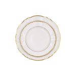 Piatto Frutta Ornato doppio filo Oro