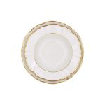 Piatto Piano Porcellana Ornato doppio filo Oro