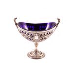 Coppa 1800 In Oro, Argento e Cristallo Blu