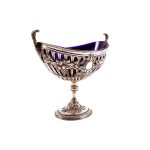 Coppa 1800 In Oro, Argento e Cristallo Blu