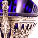 Coppa 1800 In Oro, Argento e Cristallo Blu