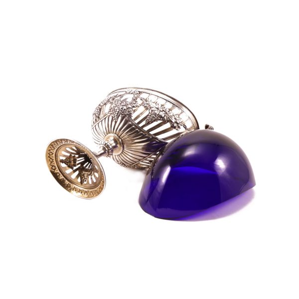 Coppa 1800 In Oro, Argento e Cristallo Blu