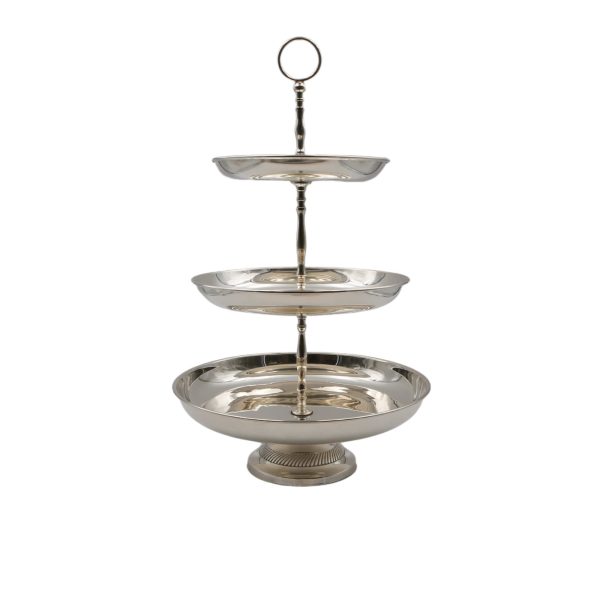 Three-Tier Stand in Silver Alloy