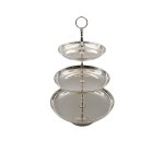 Three-Tier Stand in Silver Alloy