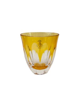 Bicchier in Cristallo Incamiciato Doge Giallo