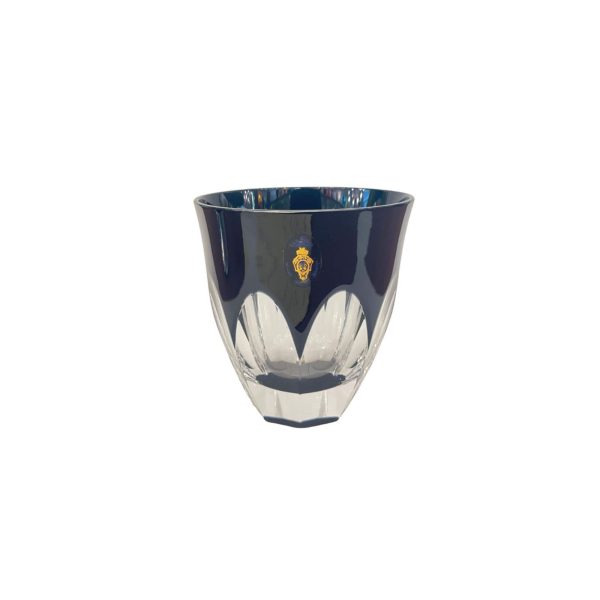 Blue Doge Encased Crystal Glass